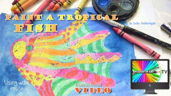 Paint a Tropical Fish using Wax Resist Video