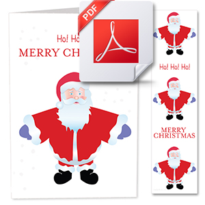 Santa White Card Bookmark PDF Icon Square Pic
