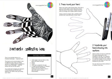Zentangle Inspired Hand Free EBook at Engaged in Art